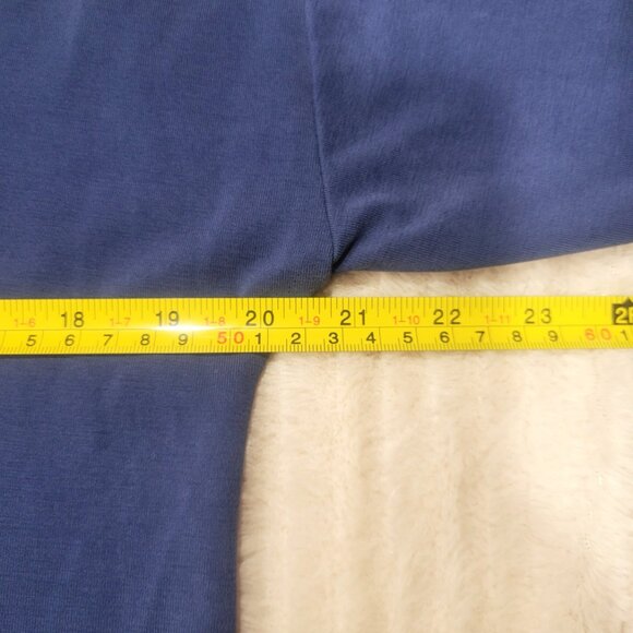 Chico's Zynergy V-Neck Blue Slide Slits 3/4 Sleeve - Size 0 (fits size 4-6) - Picture 9 of 12